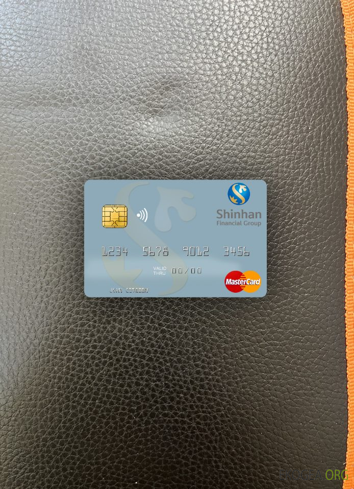 Corée du Sud Shinhan Financial Group mastercard photolook recto